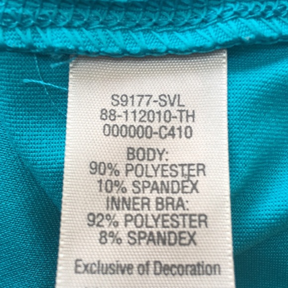 Champion Turquoise Workout Top Size L - Picture 5 of 5